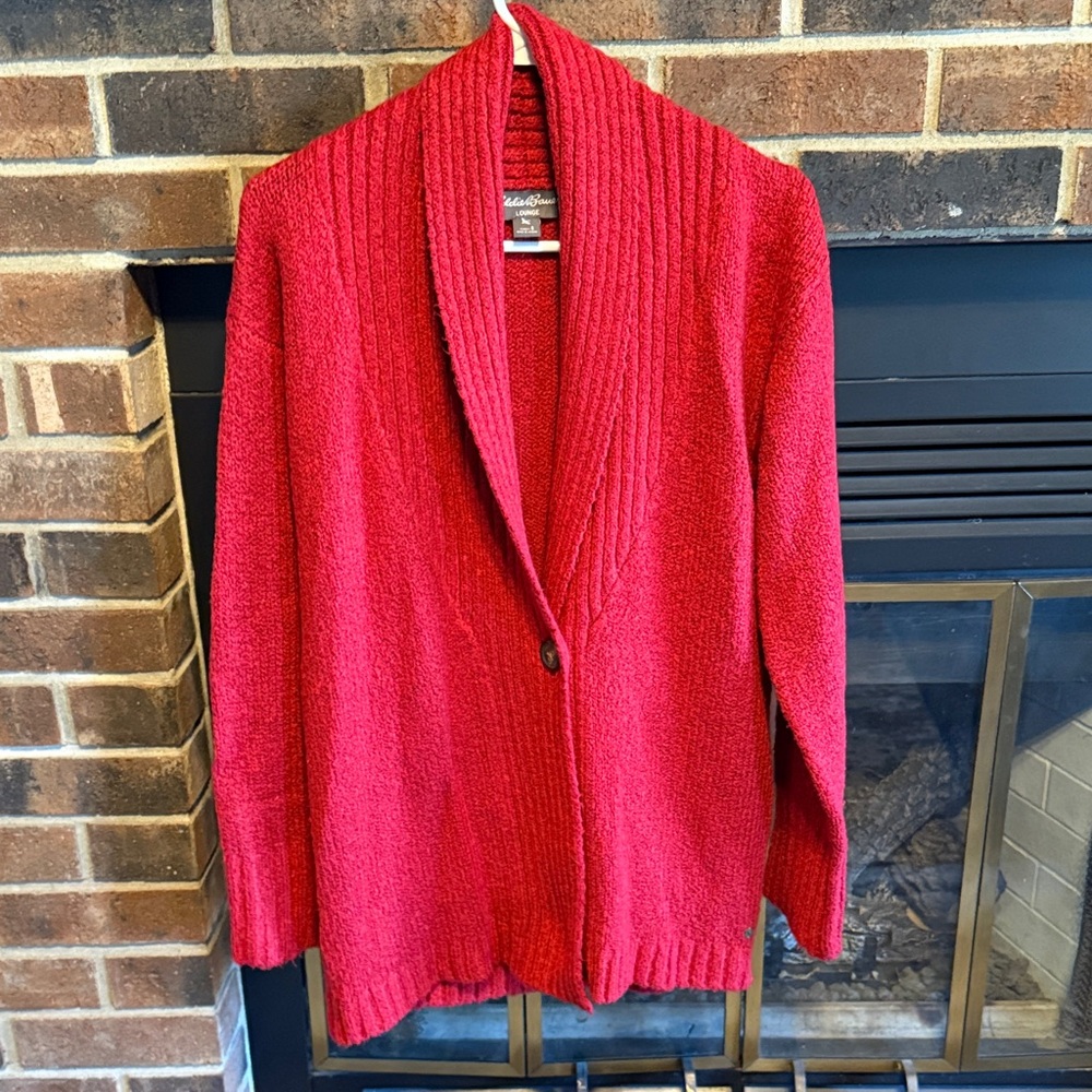 Eddie Bauer Red Women's Cardigan Sweater